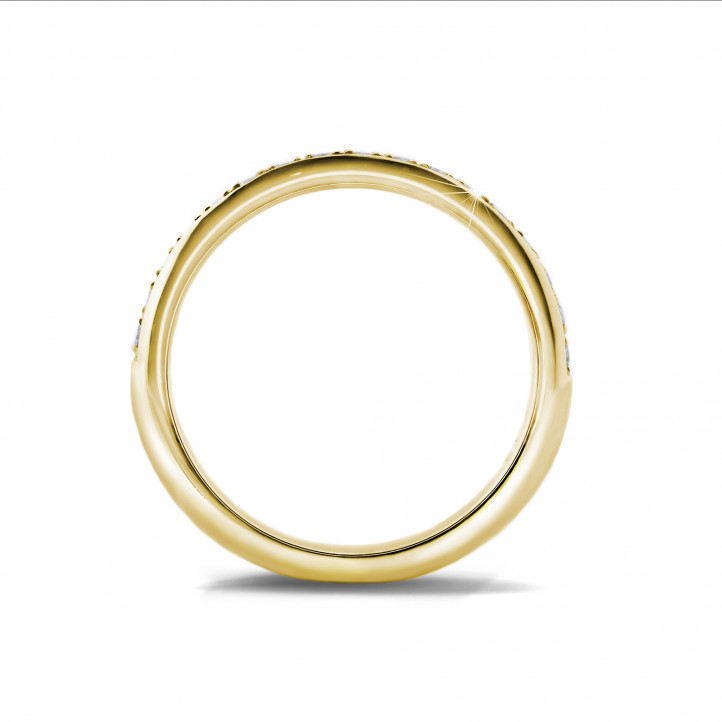 0.30克拉黃金密鑲鑽石戒指(半環鑲鑽)