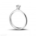 設計系列 0.25 克拉八爪鉑金鑽石戒指