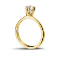 設計系列 0.70 克拉八爪黃金鑽石戒指