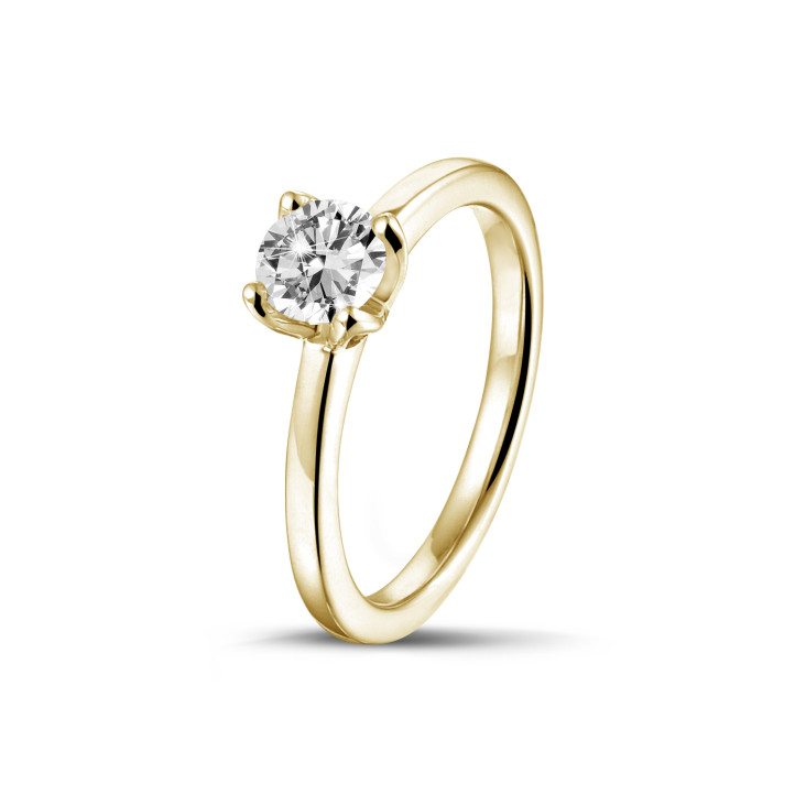 BAUNAT Iconic 系列 0.50克拉黃金圓鑽單鑽戒指