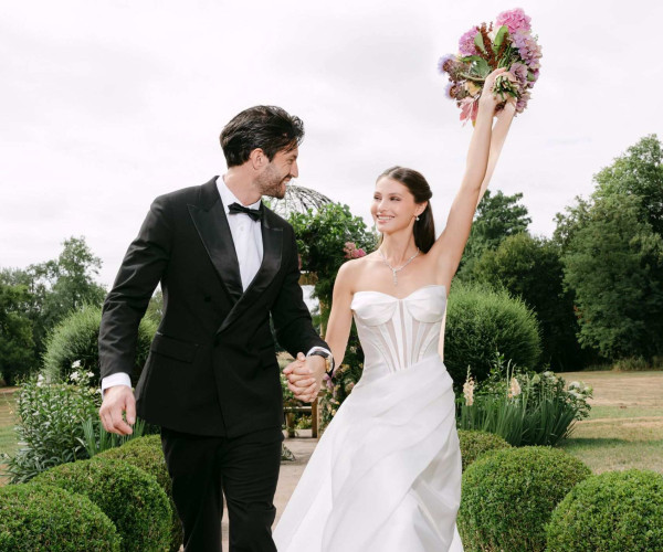 Picture of a couple at their wedding
