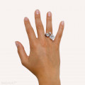 設計系列0.90 克拉白金鑽石三環戒指