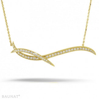 鑽石項鍊 - 設計系列1.06克拉黃金鑽石項鍊