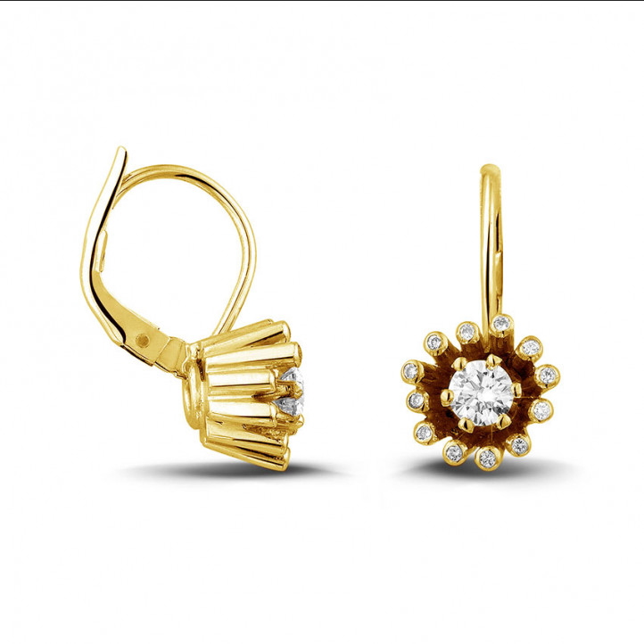 設計系列0.50 克拉黄金鑽石耳環
