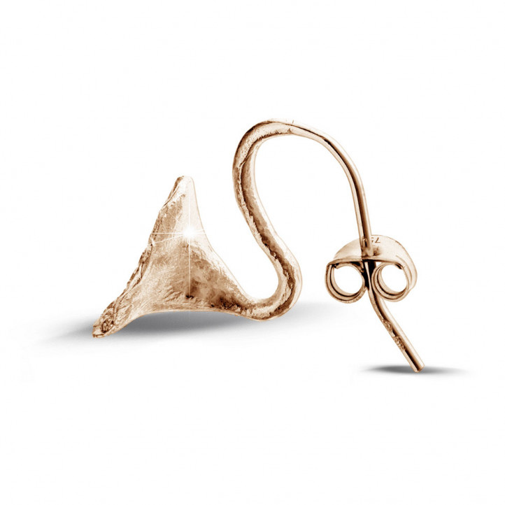 設計系列0.76克拉玫瑰金鑽石耳環
