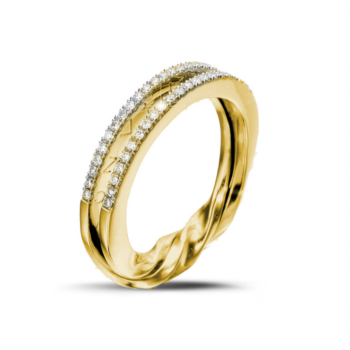 設計系列0.26克拉黃金鑽石戒指