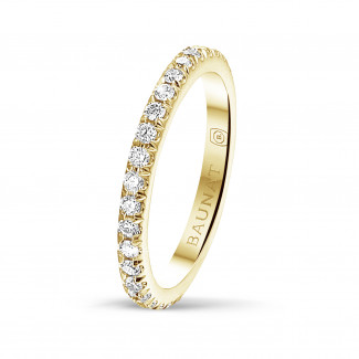 鑽石結婚戒指 - 0.55克拉黃金鑲鑽婚戒(滿鑲)
