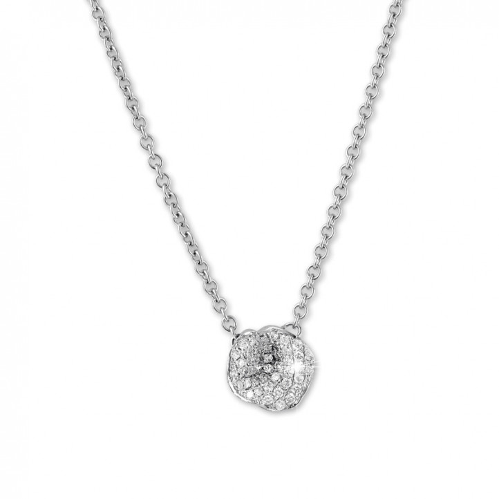 0.25 karaat diamanten design halsketting in wit goud