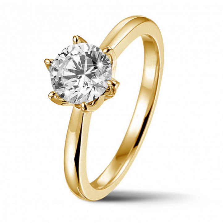 Price Quotation Ms. Reddy - BAUNAT Iconic 1.00 carat solitaire ring in yellow gold with round diamond and GIA certificate