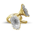 0.89 carat diamond design ring in yellow gold