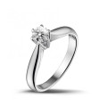0.30 carat solitaire diamond ring in platinum
