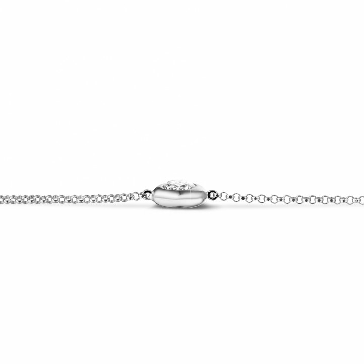 Bracciale satellite con diamanti da 0,50 carati in oro bianco