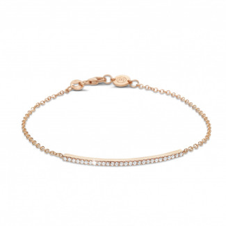 Bracciale con diamanti fini da 0,25 carati in oro rosso