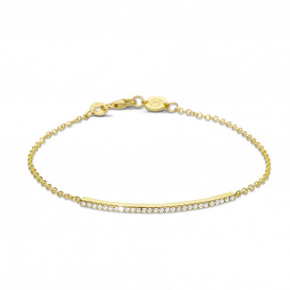 Bracciale con diamanti fini da 0,25 carati in oro giallo