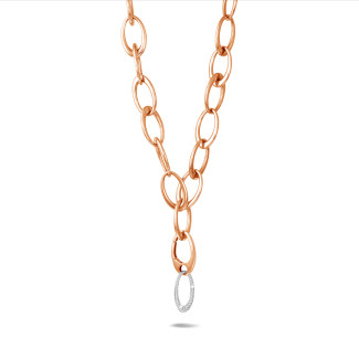 Vendita stock 2024 - Vendita esclusiva BAUNAT (senza diritto di restituzione entro 30 giorni) - Collana classica in oro rosso con pendente in diamanti da 1,70 carati