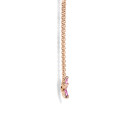 Pendente Flower con petali di zaffiro rosa taglio marquise in oro rosso