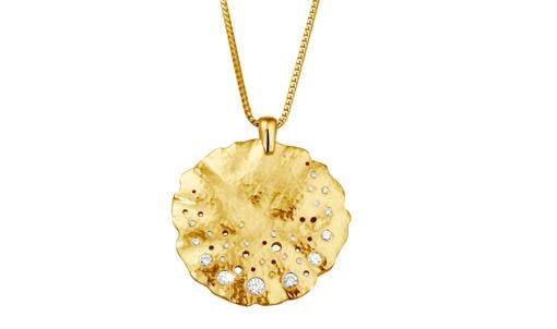 Collana in oro giallo con piccoli diamanti rotondi²