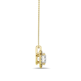 Collane - Collana con diamante da 1,00 carati in oro giallo
