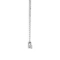 Pendente solitario da 0,15 ct, oro bianco con diamanti taglio rotondo