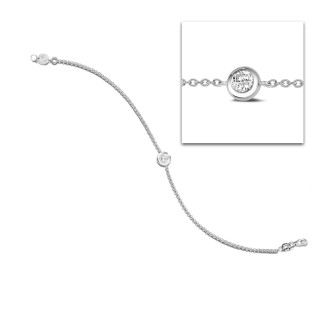 Bracciale satellite con diamanti da 0,30 carati in platino