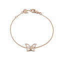 Vendita esclusiva BAUNAT (senza diritto di restituzione entro 30 giorni) - Bracciale a farfalla con diamanti da 0,30 carati in oro rosso (disponibile nella misura 18)