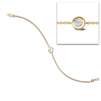 Bracciale satellite con diamanti da 0,50 carati in oro giallo