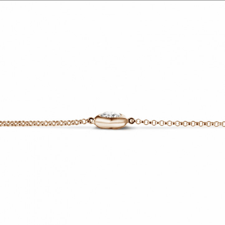 Bracciale satellite con diamanti da 0,50 carati in oro rosso