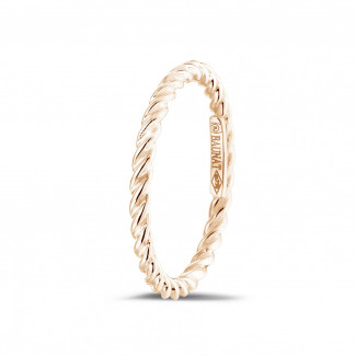 Anelli - Anello intrecciato sovrapponibile in oro rosso