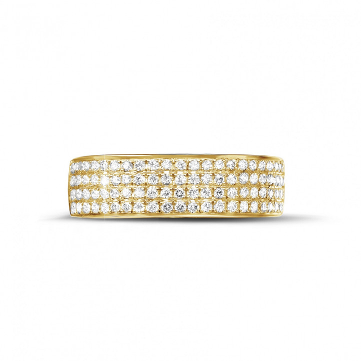 Anello eternity con diamanti da 0,64 carati in oro giallo