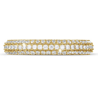 Fedi nuziali da donna - Anello eternity con diamanti da 0,65 carati (mezzo giro) in oro giallo