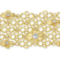 Bracciale floreale con diamanti da 0,80 carati in oro giallo