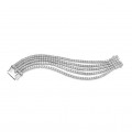 Bracciale tennis largo 25,90 Ct in oro bianco