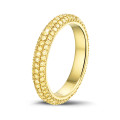 Anello eternity da 0,85 carati (set completo) in oro giallo con diamanti gialli