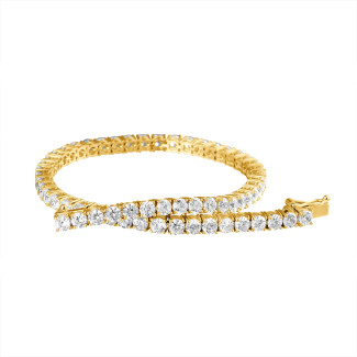 Bracciale tennis con diamanti da 3,50 carati in oro giallo