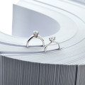 Anello solitario con diamante da 1,00 carati in oro bianco