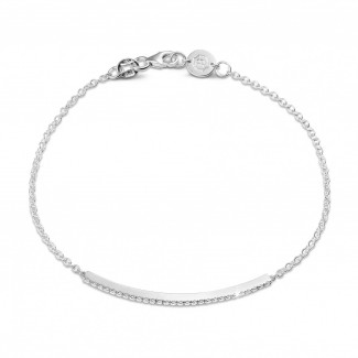 ゴールドのブレスレット - 0.25 カラットのホワイトゴールド細いダイヤモンドブレスレット