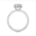 Bespoke solitaire ring with marquise cut diamond