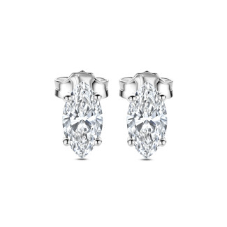 ベストセラー - 2.00 carat solitaire marquise cut diamond earrings in white gold