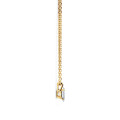 0.15 carat solitaire pendant with a marquise cut diamond in yellow gold