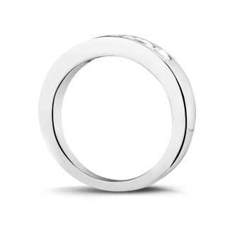 웨딩 - 0.75캐럿 화이트 골드 프린세스 다이아몬드 이터니티 링