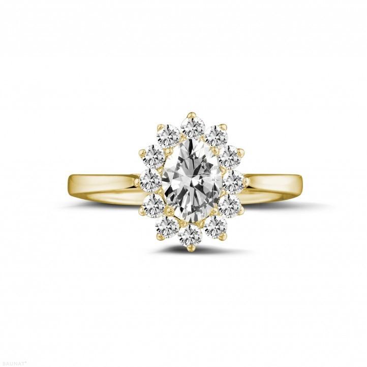 Een romantische diamanten verlovingsring die u kunt kopen bij BAUNAT