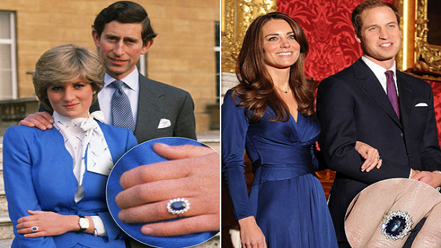 Diana en Kate Middleton, verloofd met dezelfde ring met diamanten en saffier – BAUNAT