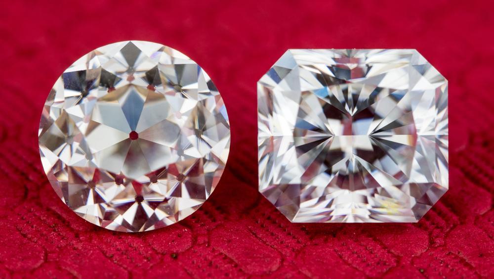 Diamant im Radiant-Schliff und Brillantschliff - BAUNAT