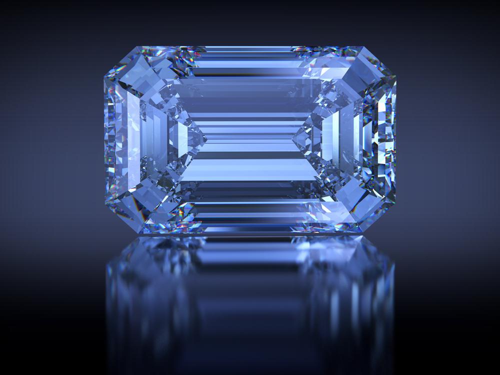 Einer der wertvollsten Edelsteine, der Oppenheimer Blue Diamant. - BAUNAT