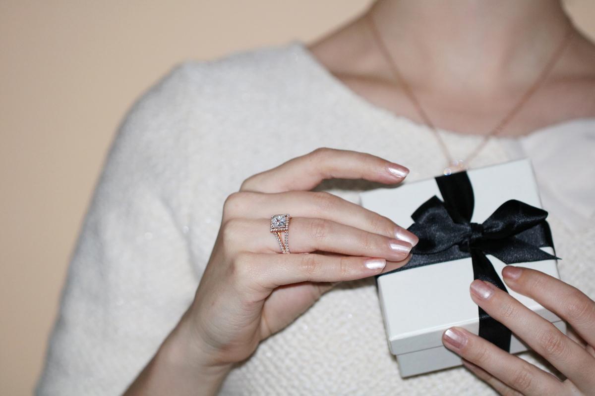 A beautiful diamond engagement ring, created by BAUNAT, smart gifting in every way.