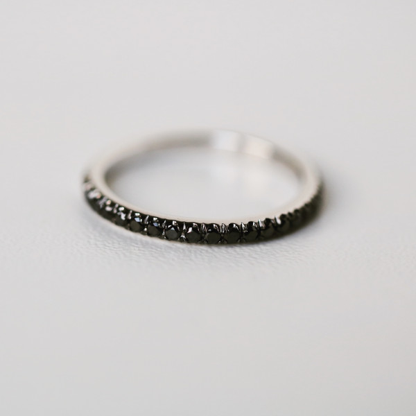 Bague de fiançailles diamant noir - BAUNAT