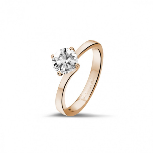 a rose gold diamond engagement ring made partially from copper, and thus being particularly sensitive to saltwater damage