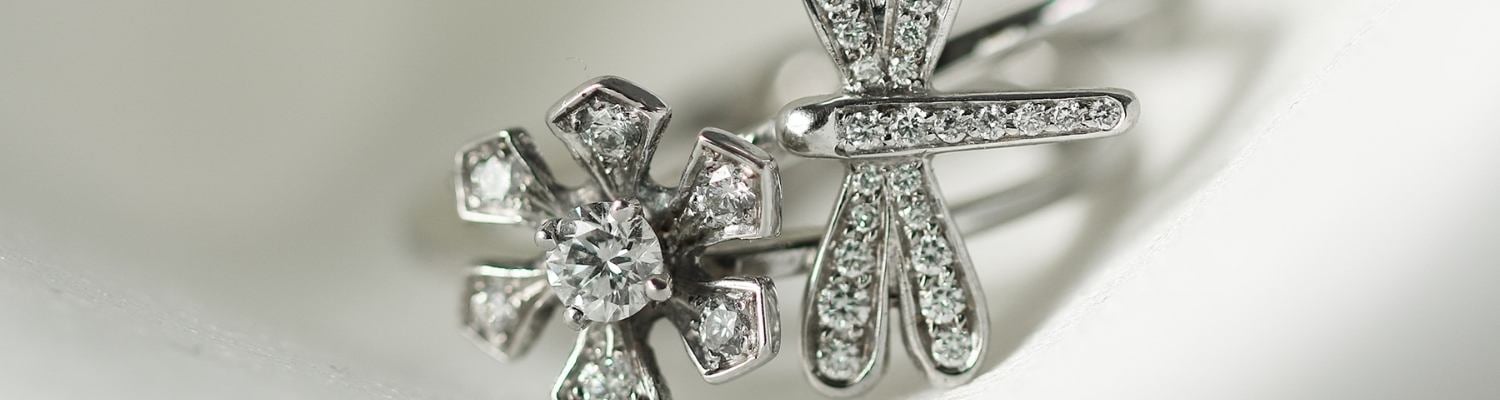 Brilliant Cut Engagement Wedding Plumeria Nature Silver Ring Set Size 3-12 