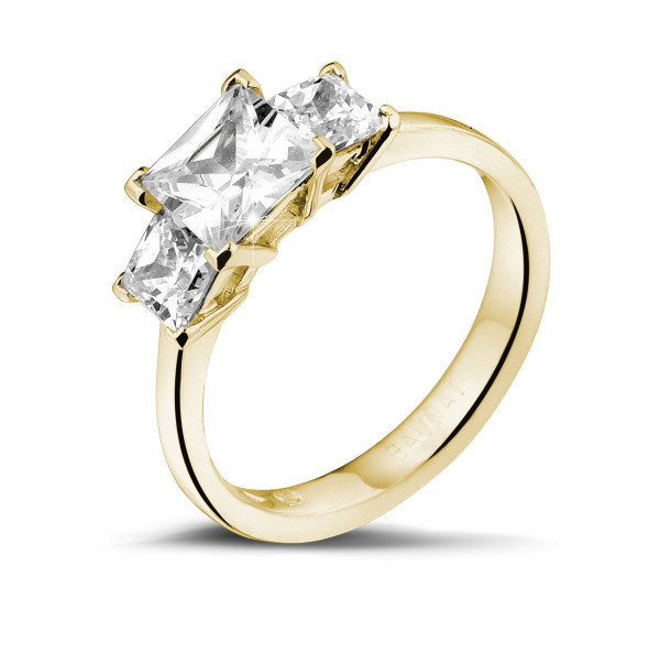 Anillo de compromiso de diamantes trilogía - Anillo de compromiso de diamantes trilogía