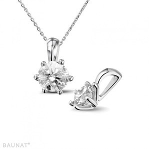 Collar de oro blanco con diamantes BAUNAT - White gold diamond necklace from BAUNAT..